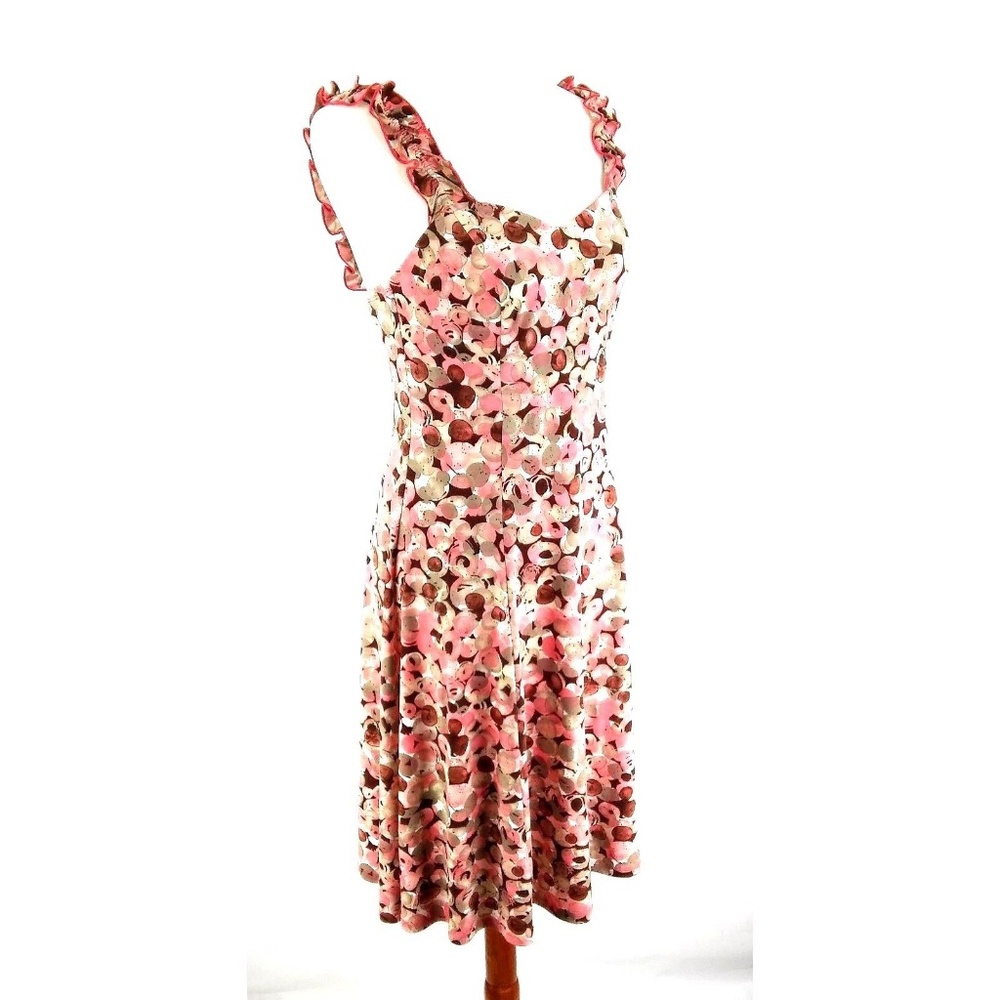 Connected Fit Flare Dress Size 6 Sleeveless Pink